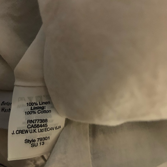 J.Crew Blue And White Stripped Linen Skirt Nautical look size O - Picture 10 of 11